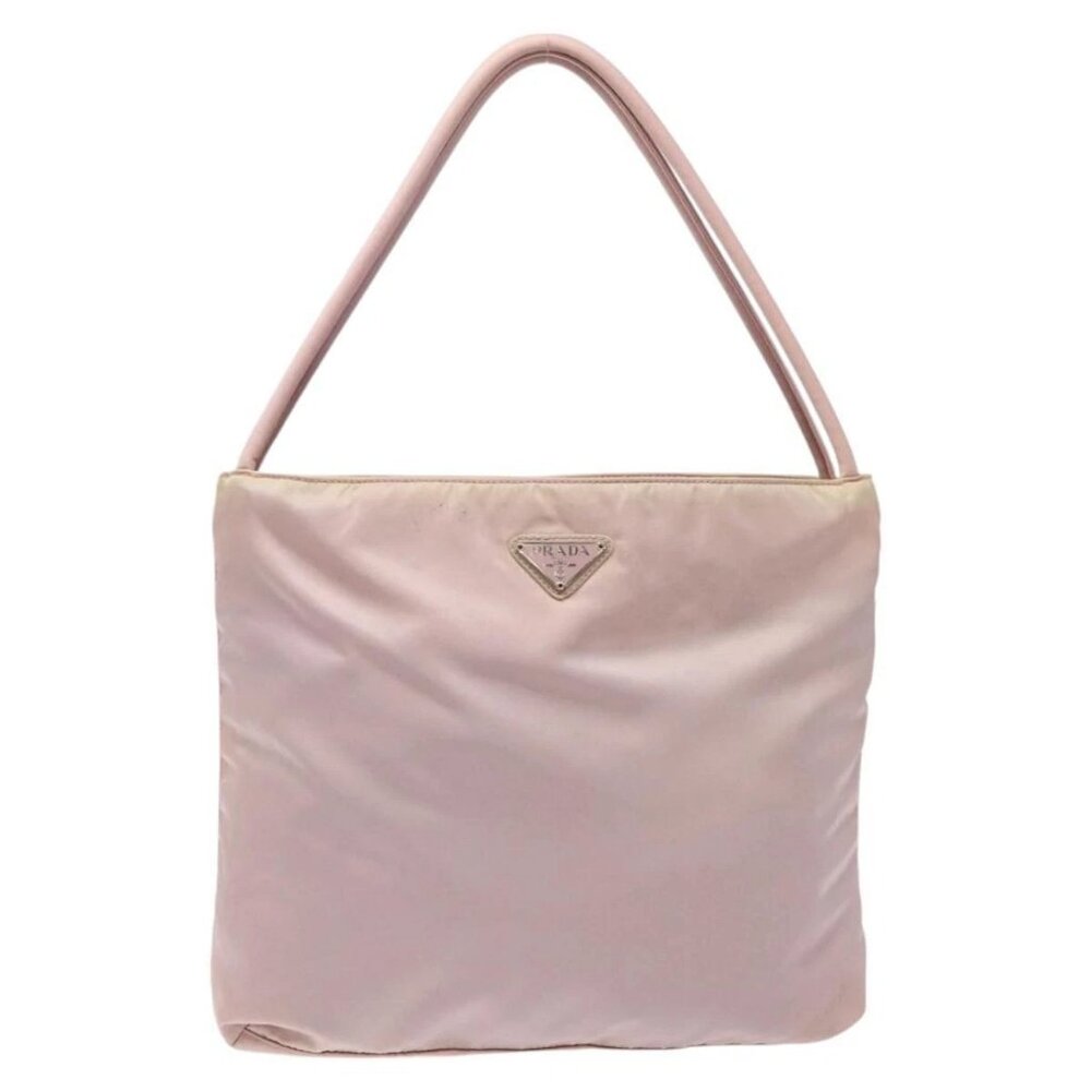 PRADA Shoulder Bag Nylon Pink Silver Auth - Picture 2 of 16